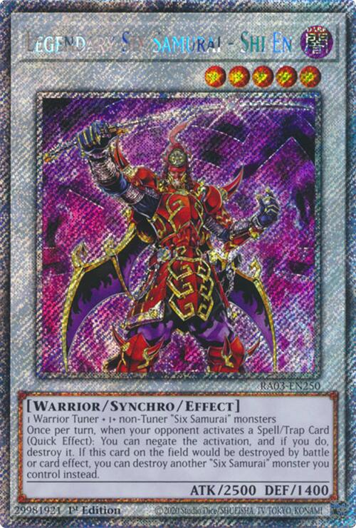 Legendary Six Samurai - Shi En (Platinum Secret Rare) [RA03-EN250] Platinum Secret Rare | Fandemonia Ltd