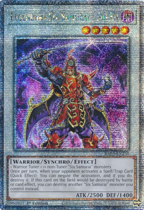 Legendary Six Samurai - Shi En (Quarter Century Secret Rare) [RA03-EN250] Quarter Century Secret Rare | Fandemonia Ltd