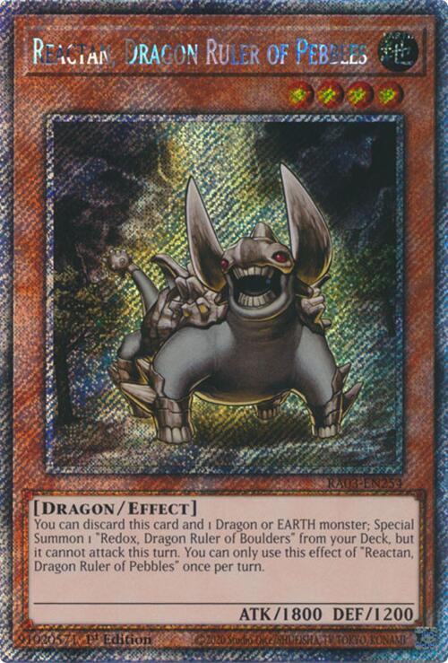 Reactan, Dragon Ruler of Pebbles (Platinum Secret Rare) [RA03-EN254] Platinum Secret Rare | Fandemonia Ltd