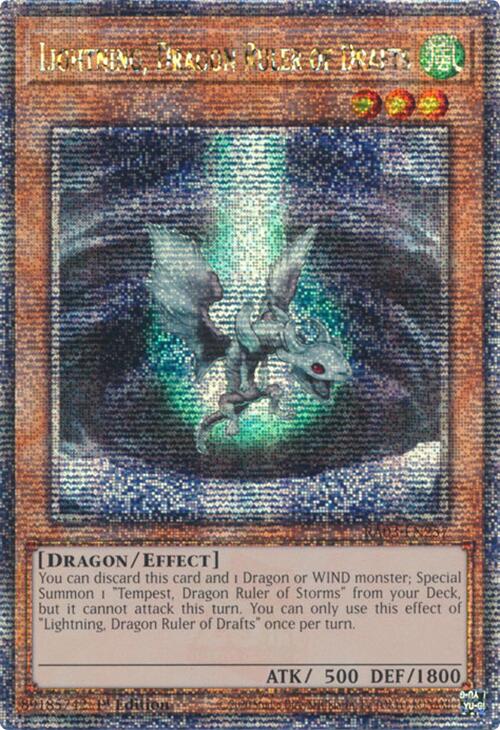 Lightning, Dragon Ruler of Drafts (Quarter Century Secret Rare) [RA03-EN257] Quarter Century Secret Rare | Fandemonia Ltd