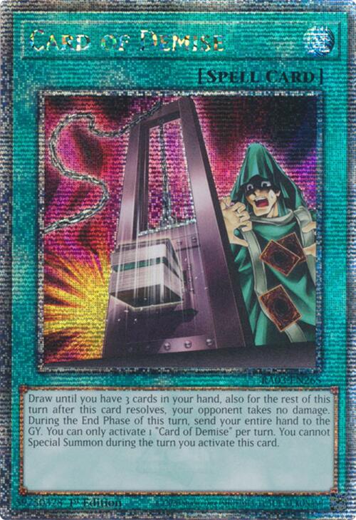 Card of Demise (Quarter Century Secret Rare) [RA03-EN265] Quarter Century Secret Rare | Fandemonia Ltd