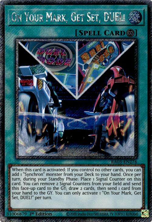 On Your Mark, Get Set, DUEL! (Platinum Secret Rare) [RA03-EN276] Platinum Secret Rare | Fandemonia Ltd