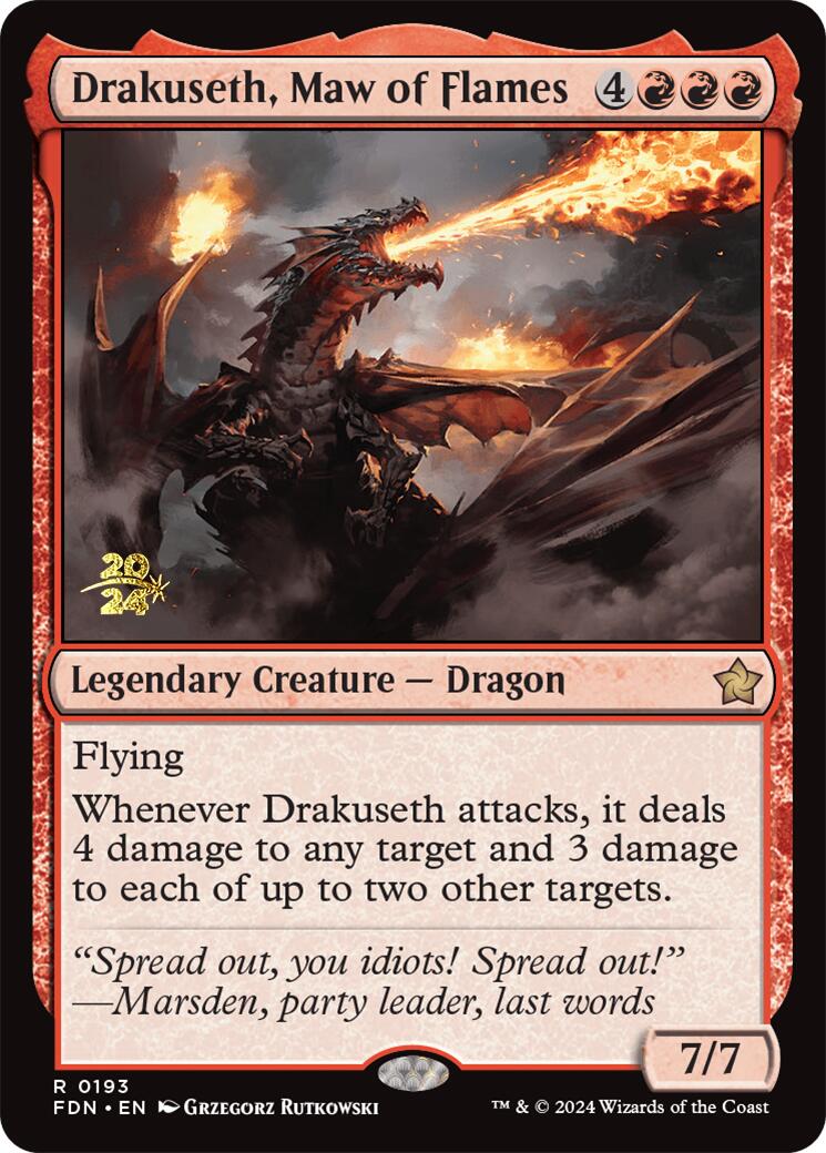 Drakuseth, Maw of Flames [Foundations Prerelease Promos] | Fandemonia Ltd