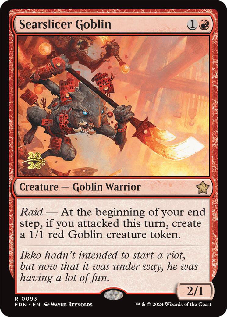 Searslicer Goblin [Foundations Prerelease Promos] | Fandemonia Ltd