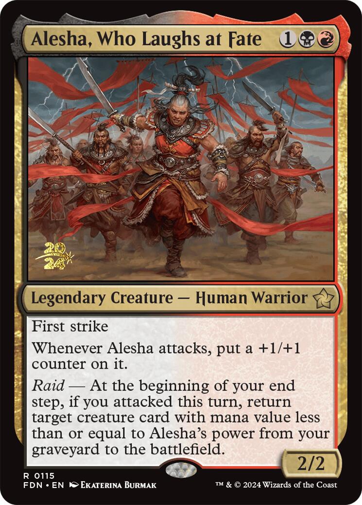 Alesha, Who Laughs at Fate [Foundations Prerelease Promos] | Fandemonia Ltd