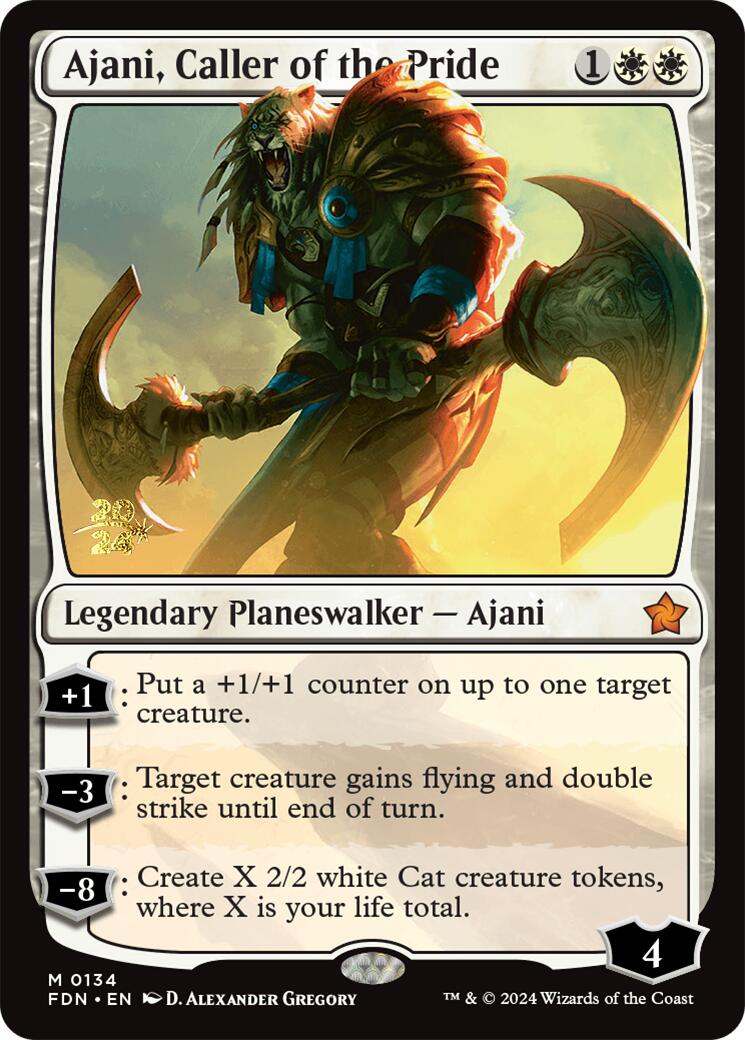 Ajani, Caller of the Pride [Foundations Prerelease Promos] | Fandemonia Ltd