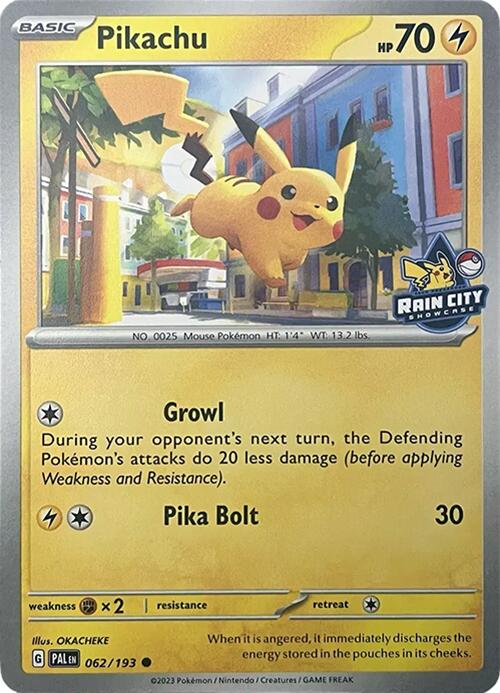 Pikachu (062/193) (Rain City Showcase) [Miscellaneous Cards] | Fandemonia Ltd