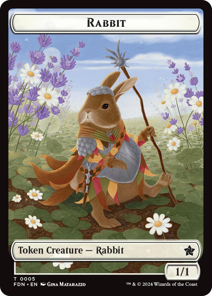 Rabbit // Soldier Double-Sided Token [Foundations Tokens] | Fandemonia Ltd