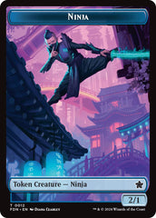 Emblem - Kaito, Cunning Infiltrator // Ninja Doubled-Sided Token [Foundations Tokens] | Fandemonia Ltd