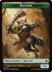 Elf Warrior // Raccoon Doubled-Sided Token [Foundations Tokens] | Fandemonia Ltd