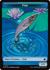 Faerie // Fish Doubled-Sided Token [Foundations Tokens] | Fandemonia Ltd