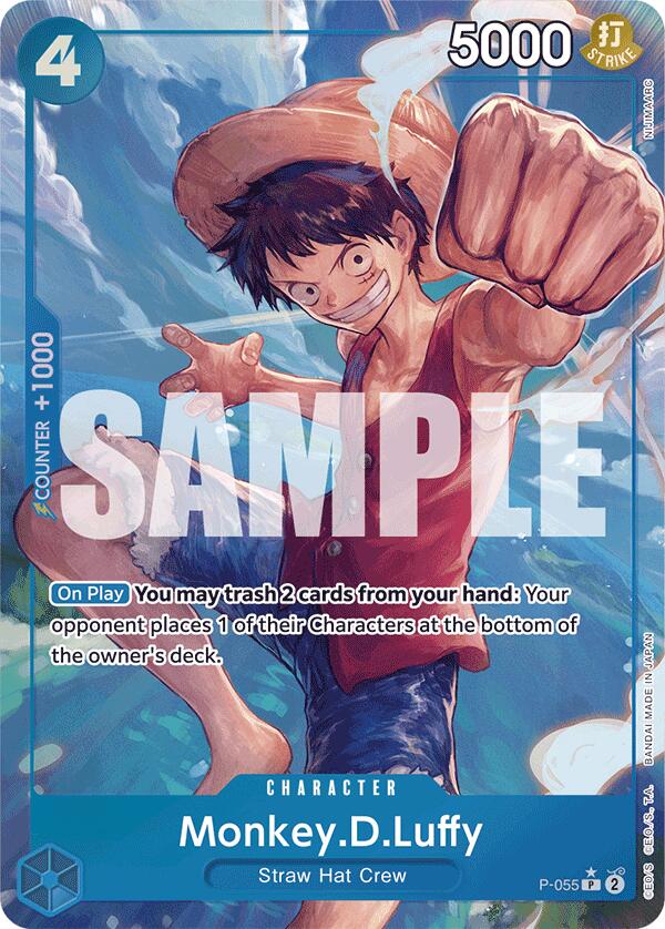 Monkey.D.Luffy (P-055) (Full Art) [Premium Booster -The Best-] | Fandemonia Ltd