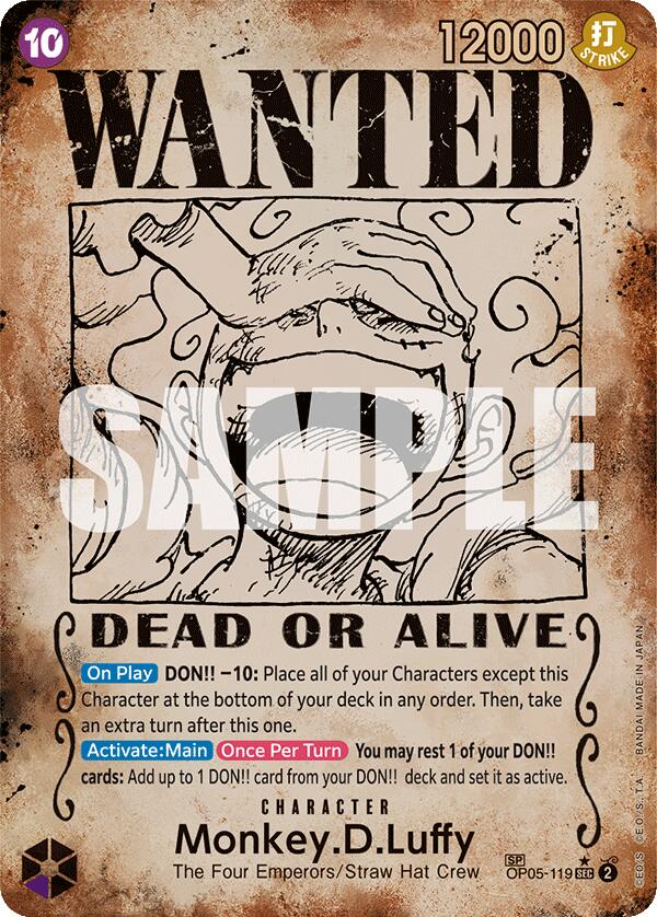 Monkey.D.Luffy (Wanted Poster) [Emperors in the New World] | Fandemonia Ltd