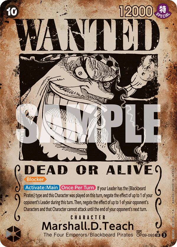 Marshall.D.Teach (Wanted Poster) [Emperors in the New World] | Fandemonia Ltd