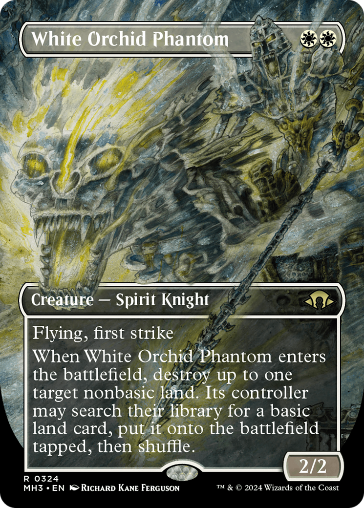 White Orchid Phantom (Borderless) [Modern Horizons 3] | Fandemonia Ltd