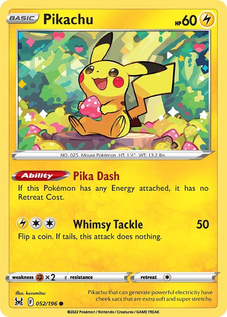 Pikachu (052/196) [Sword & Shield: Lost Origin] | Fandemonia Ltd