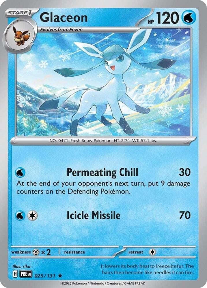 Glaceon (025/131) [Scarlet & Violet: Prismatic Evolutions] | Fandemonia Ltd