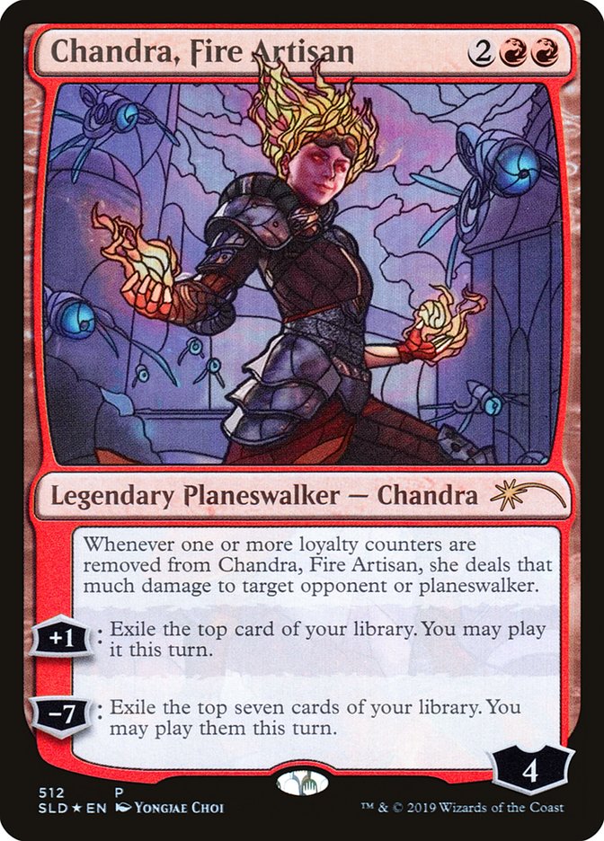 Chandra, Fire Artisan (Stained Glass) [Secret Lair Drop Promos] | Fandemonia Ltd