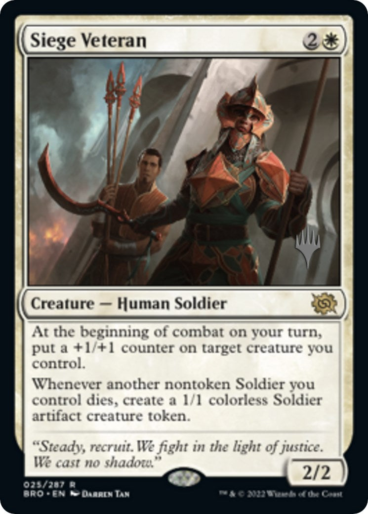 Siege Veteran (Promo Pack) [The Brothers' War Promos] | Fandemonia Ltd