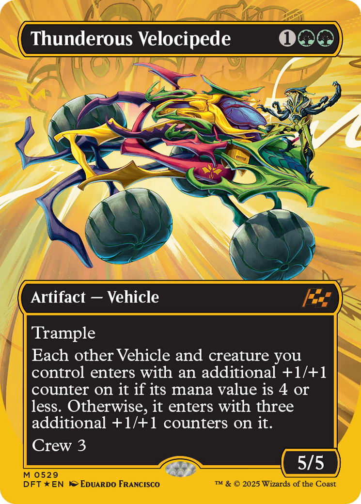 Thunderous Velocipede (Borderless) (First-Place Foil) [Aetherdrift] | Fandemonia Ltd