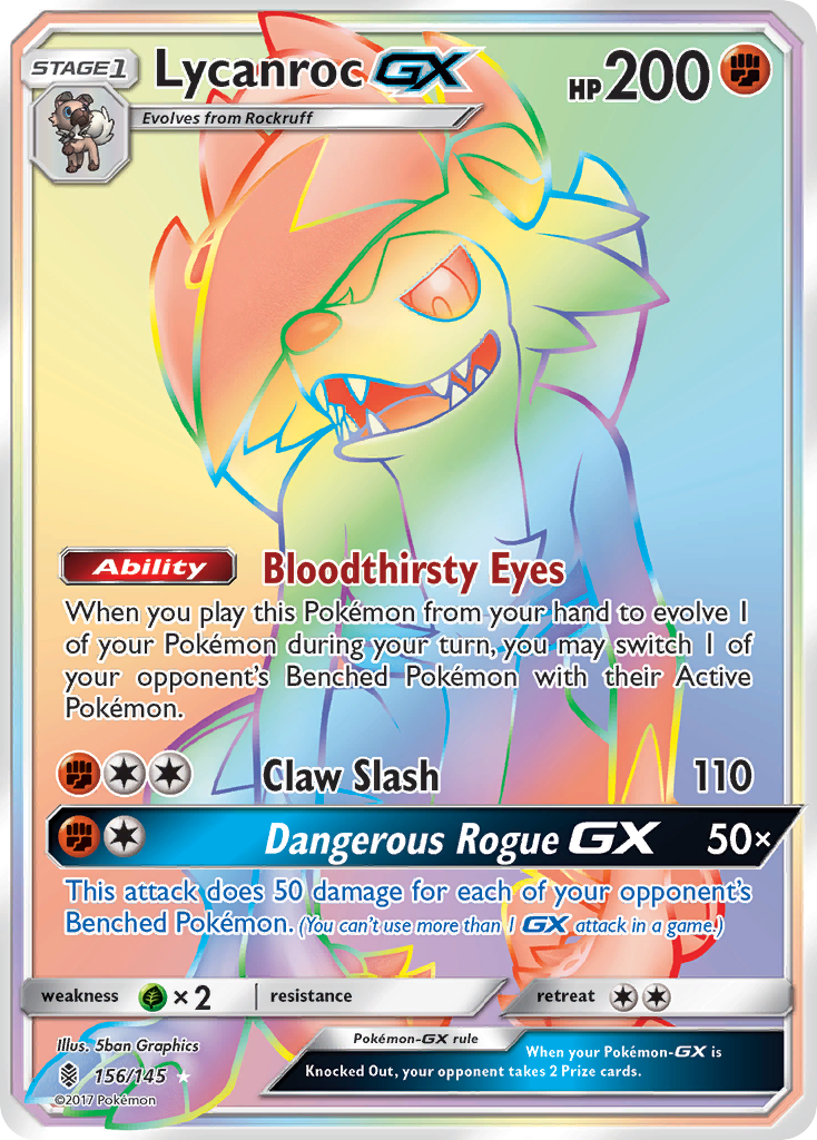 Lycanroc GX (156/145) [Sun & Moon: Guardians Rising] | Fandemonia Ltd