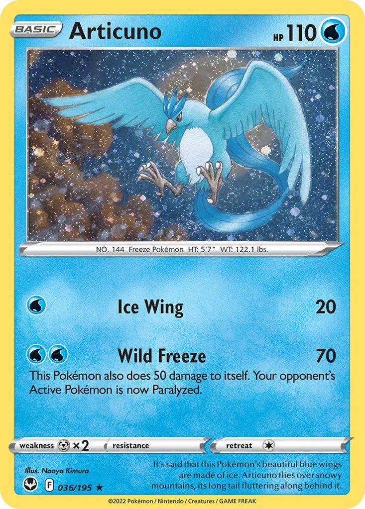 Articuno (036/195) (Cosmos Holo) [Sword & Shield: Base Set] | Fandemonia Ltd