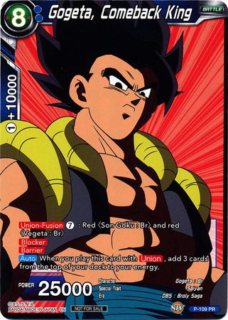 Gogeta, Comeback King (Broly Pack Vol. 3) (P-109) [Promotion Cards] | Fandemonia Ltd