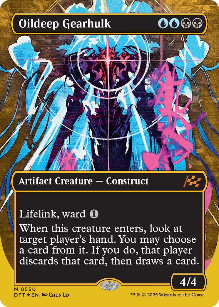 Oildeep Gearhulk (Borderless) (First-Place Foil) [Aetherdrift] | Fandemonia Ltd