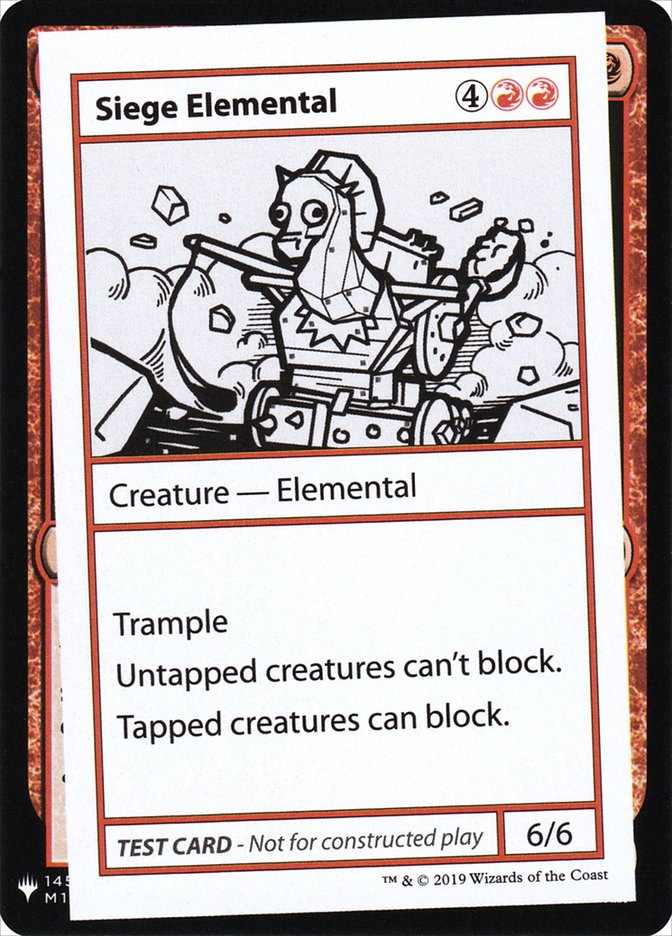 Siege Elemental [Mystery Booster Playtest Cards] | Fandemonia Ltd