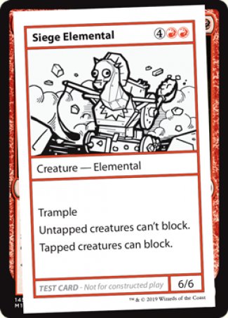 Siege Elemental (2021 Edition) [Mystery Booster Playtest Cards] | Fandemonia Ltd