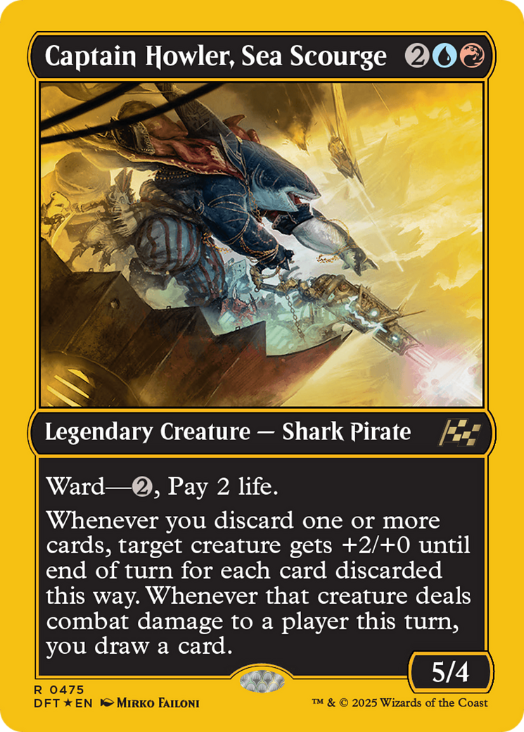 Captain Howler, Sea Scourge (First-Place Foil) [Aetherdrift] | Fandemonia Ltd