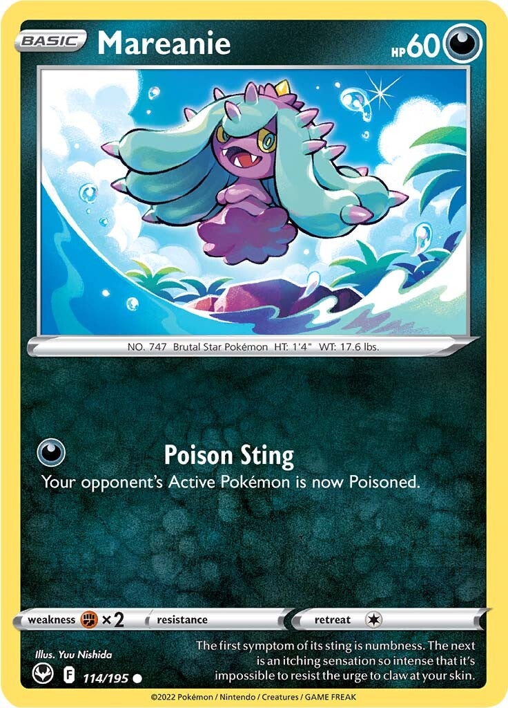 Mareanie (114/195) [Sword & Shield: Silver Tempest] | Fandemonia Ltd