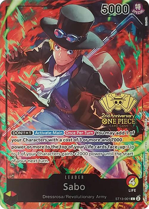 Sabo (2nd Anniversary Tournament) [One Piece Promotion Cards] | Fandemonia Ltd