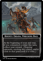 Bounty: Eriana, Wrecking Ball // Bounty Rules Double-Sided Token [Outlaws of Thunder Junction Commander Tokens] | Fandemonia Ltd