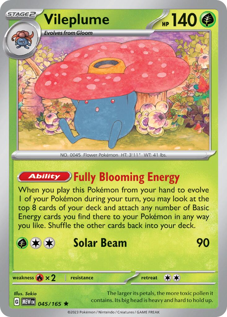 Vileplume (045/165) (Theme Deck Exclusive) [Scarlet & Violet 151] | Fandemonia Ltd