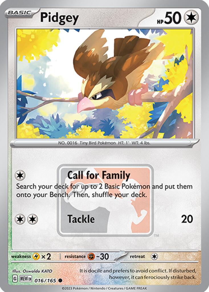 Pidgey (016/165) [League & Championship Cards] | Fandemonia Ltd