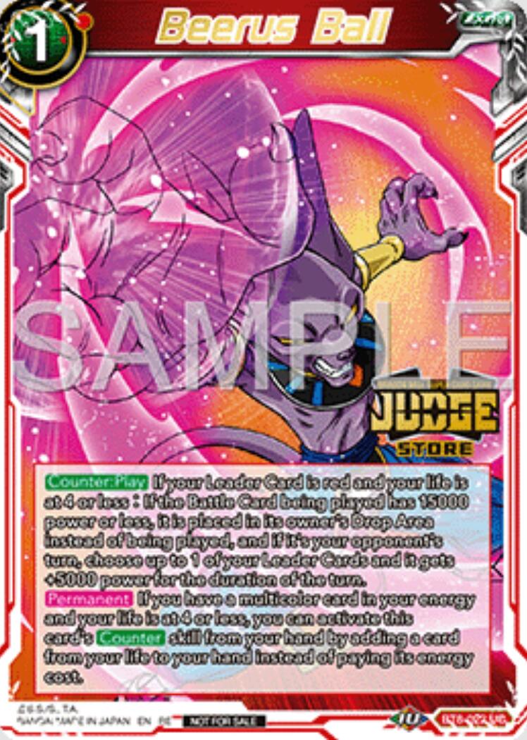 Beerus Ball (Judge Pack Vol.16) (Store) (BT8-022) [Judge Promotion Cards] | Fandemonia Ltd