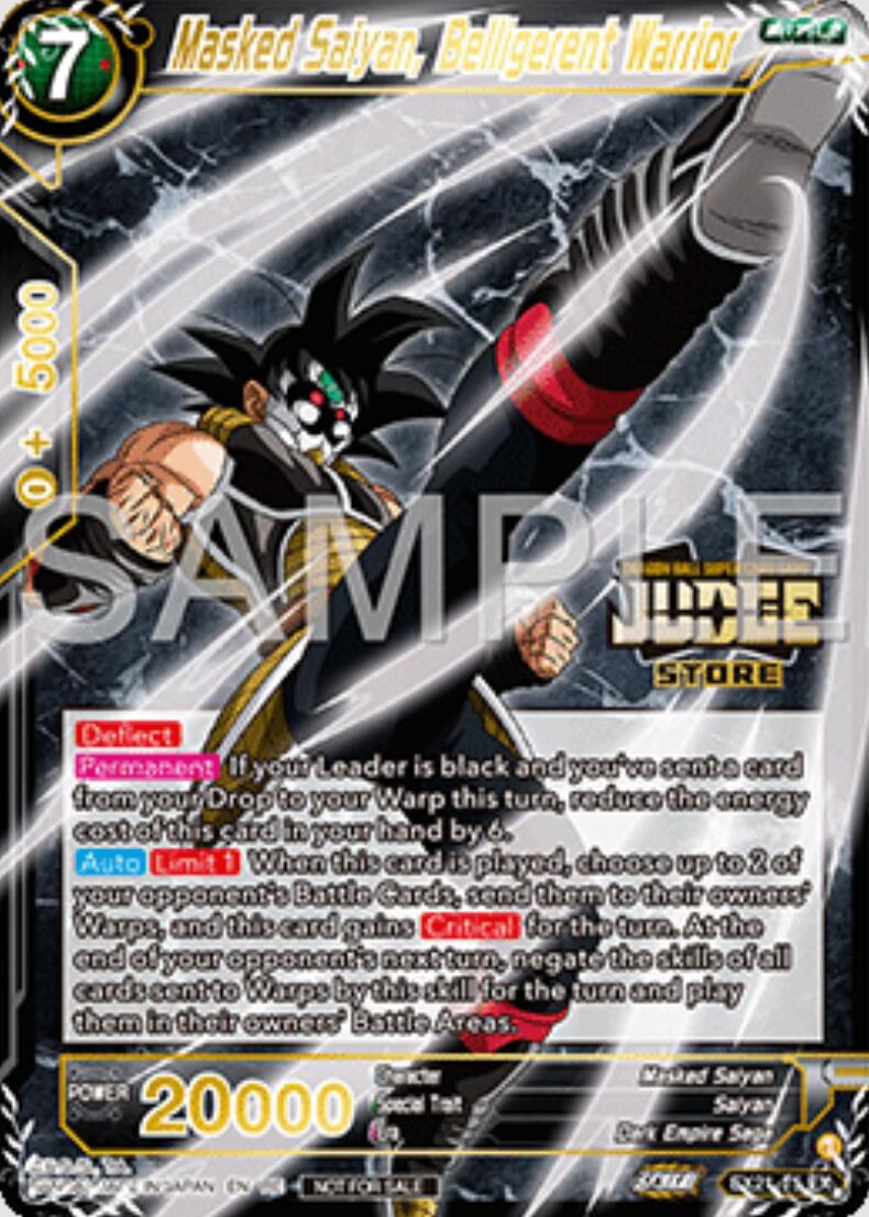 Masked Saiyan, Belligerent Warrior (Judge Pack Vol.16) (Store) (EX21-15) [Judge Promotion Cards] | Fandemonia Ltd