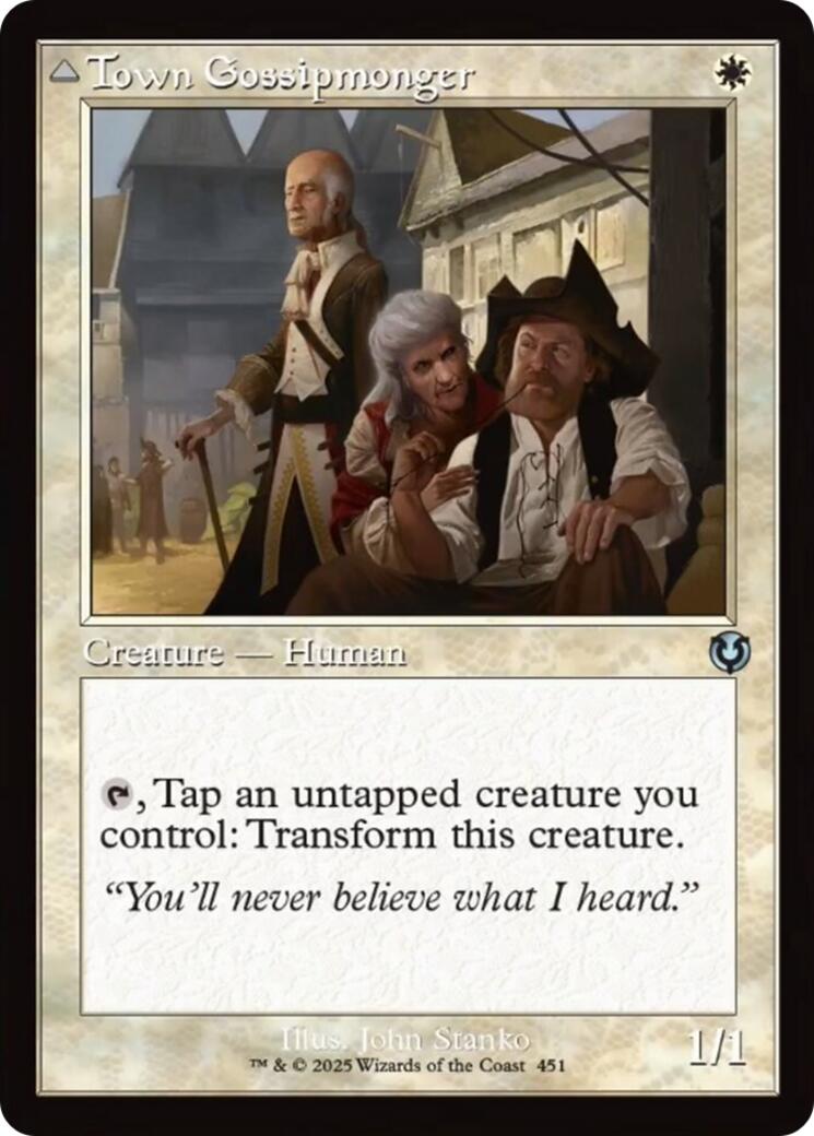 Town Gossipmonger // Incited Rabble (Retro Frame) [Innistrad Remastered] | Fandemonia Ltd