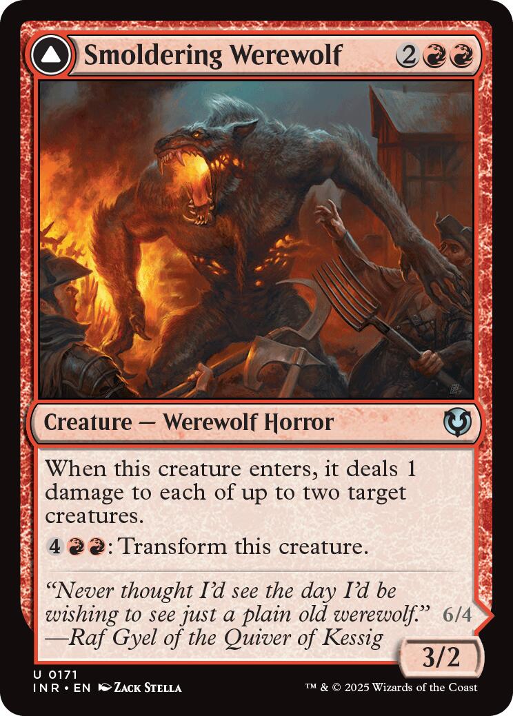 Smoldering Werewolf // Erupting Dreadwolf [Innistrad Remastered] | Fandemonia Ltd