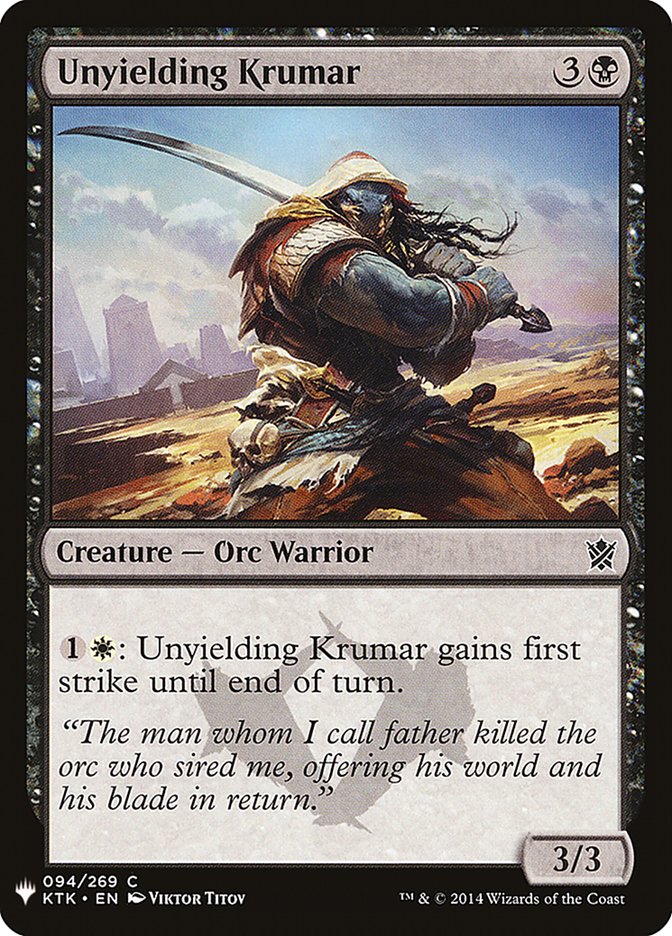 Unyielding Krumar [Mystery Booster] | Fandemonia Ltd