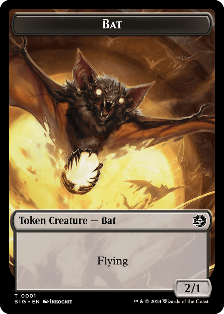 Mercenary // Bat Double-Sided Token [Outlaws of Thunder Junction Tokens] | Fandemonia Ltd