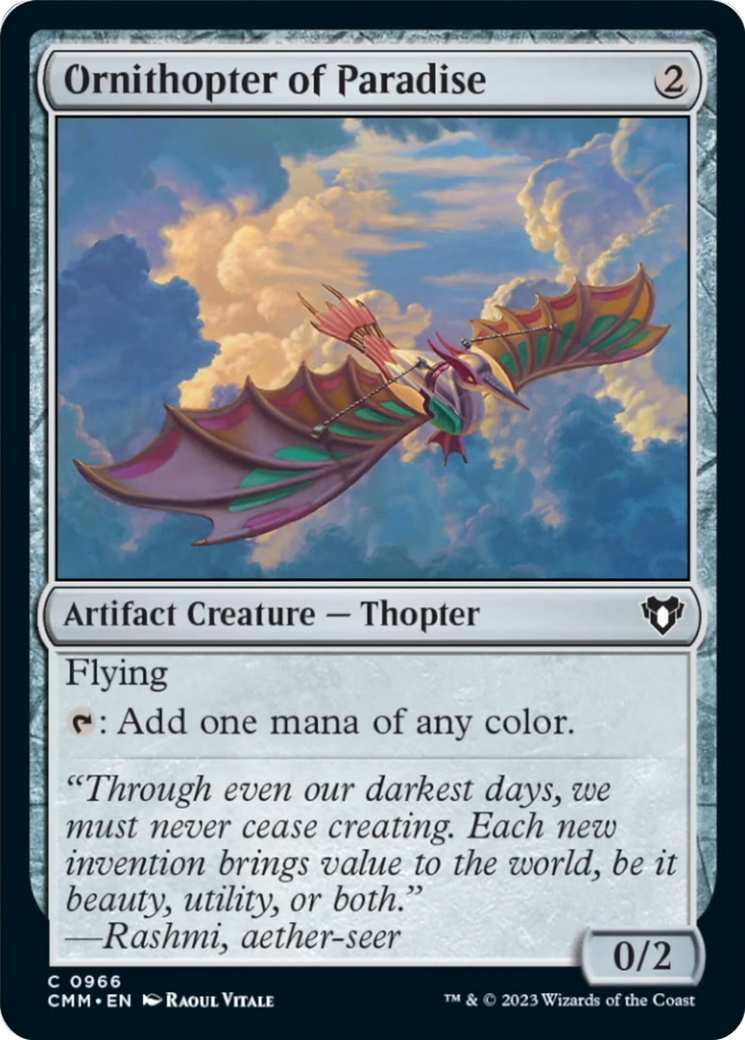 Ornithopter of Paradise [Commander Masters] | Fandemonia Ltd