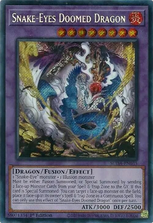 Snake-Eyes Doomed Dragon [SUDA-EN035] Secret Rare | Fandemonia Ltd