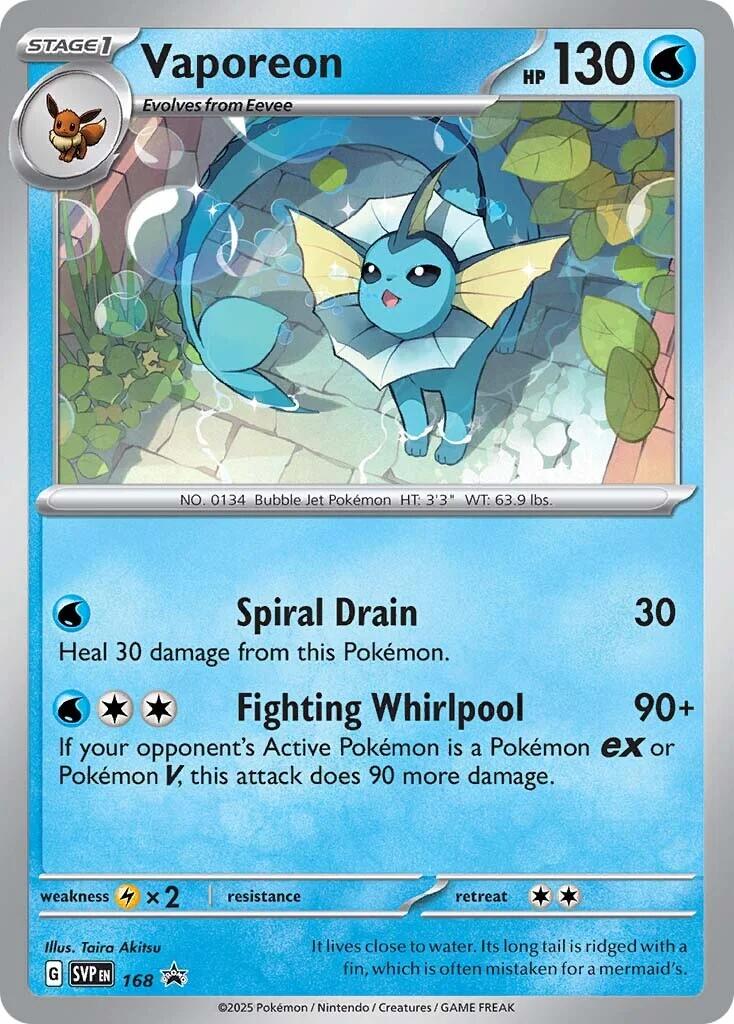 Vaporeon (SVP168) [Scarlet & Violet: Black Star Promos] | Fandemonia Ltd