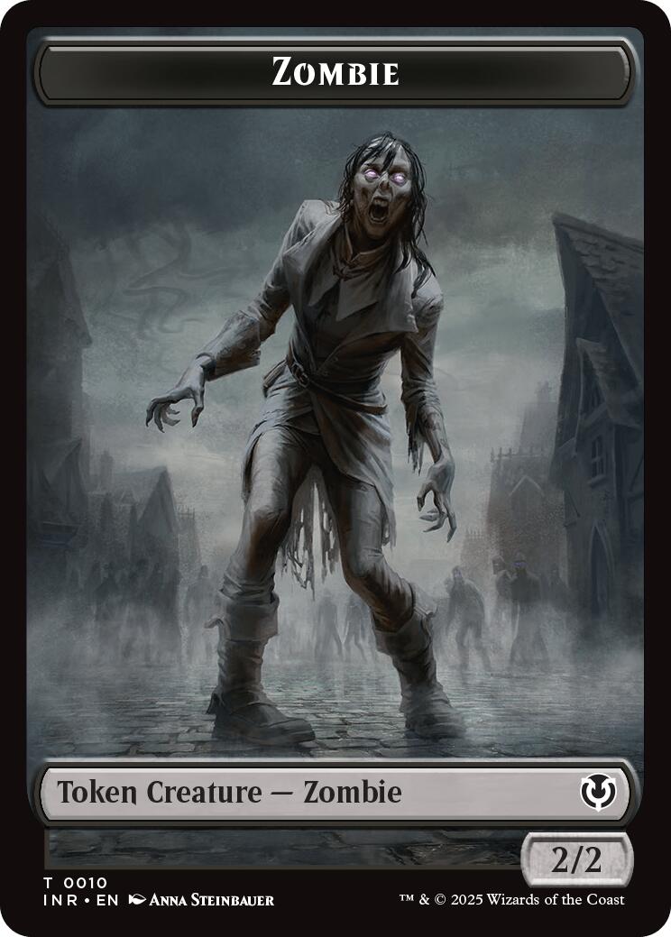 Zombie (0010) // Blood Double-Sided Token [Innistrad Remastered Tokens] | Fandemonia Ltd