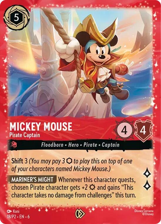 Mickey Mouse - Pirate Captain (18) [Promo Cards] | Fandemonia Ltd