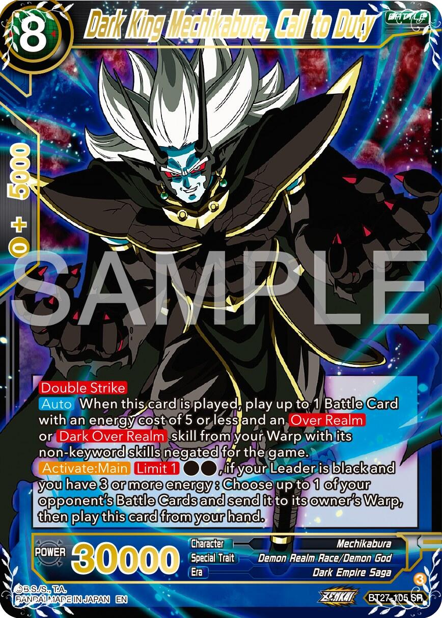 Dark King Mechikabura, Call to Duty (BT27-105) [History of Z] | Fandemonia Ltd