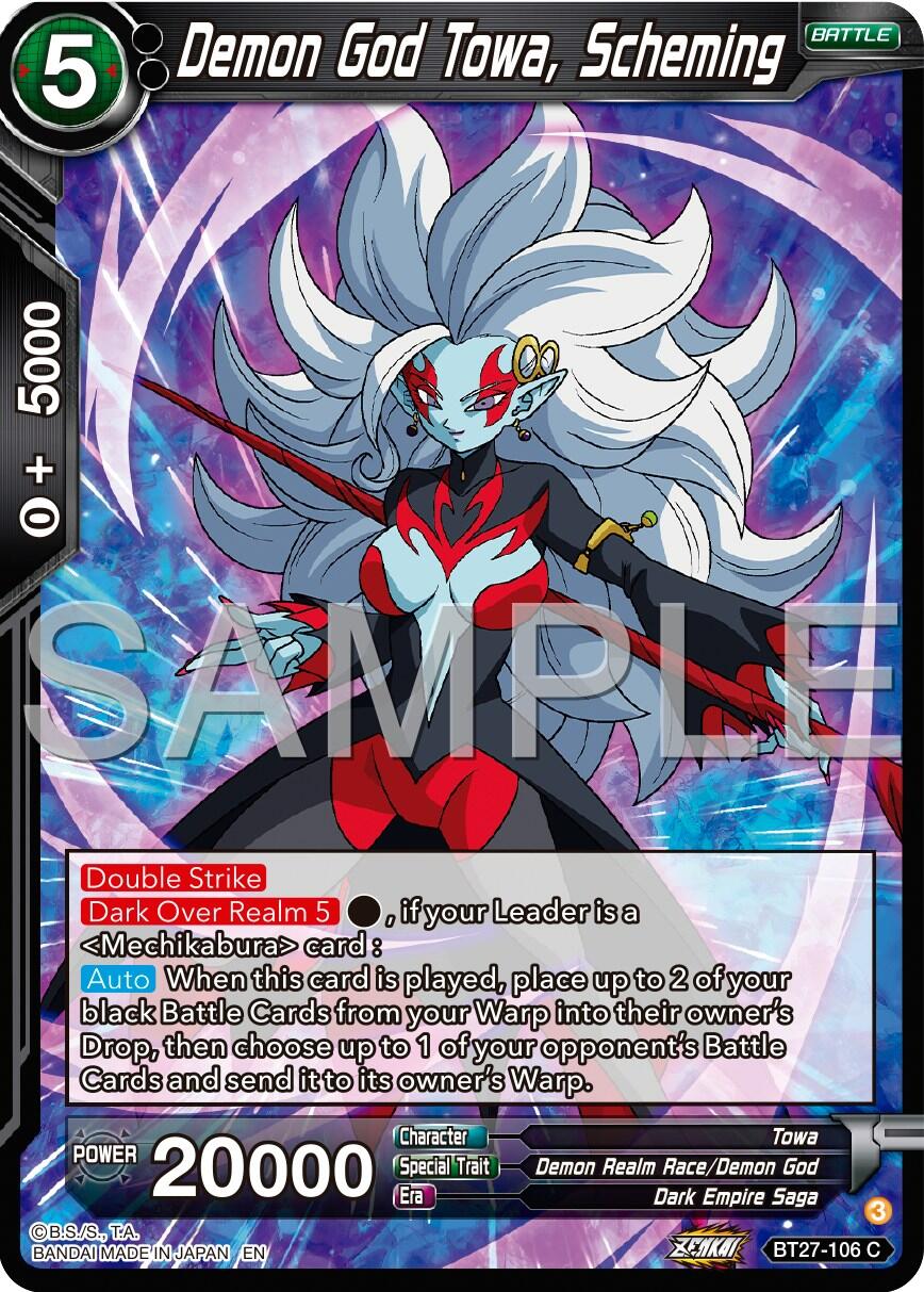 Demon God Towa, Scheming (BT27-106) [History of Z] | Fandemonia Ltd