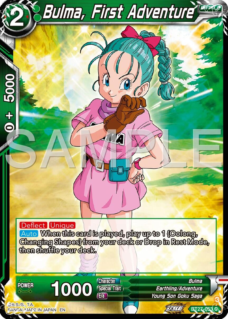 Bulma, First Adventure (BT27-053) [History of Z] | Fandemonia Ltd